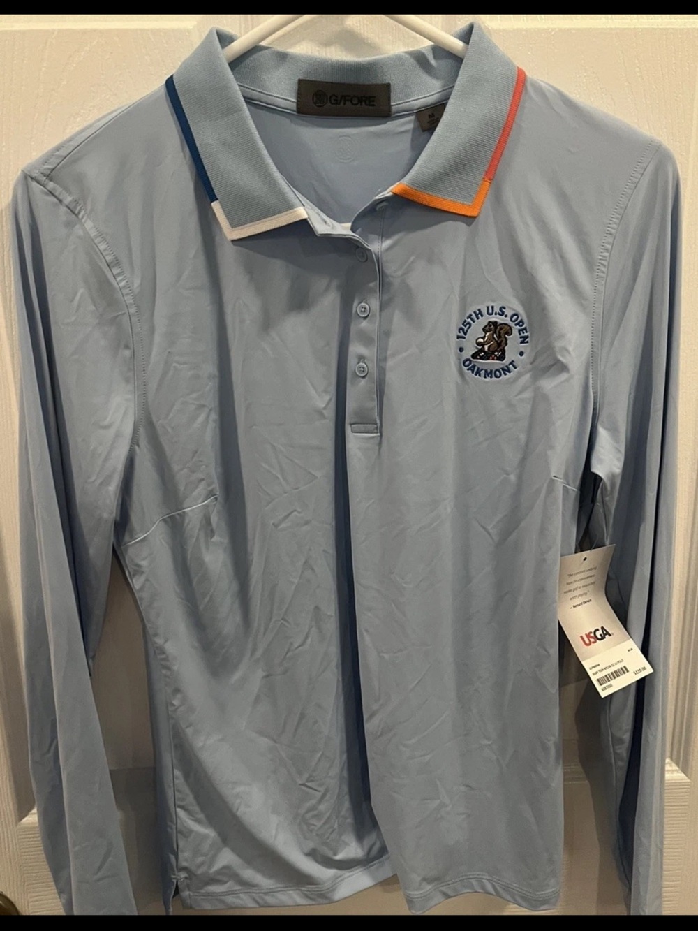 NWT G/FORE 125th U.S. Open Oakmont Women’s M Long Sleeve Golf Polo $120 MSRP